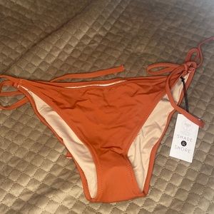 Shade & Shore Orange Side‎ Tie Swim Bottoms